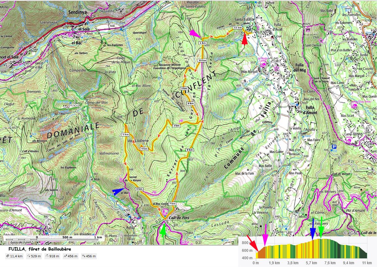 Circuit fuilla foret de bailloubere