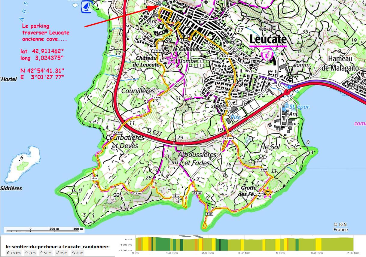 Leucate sentier du pecheur